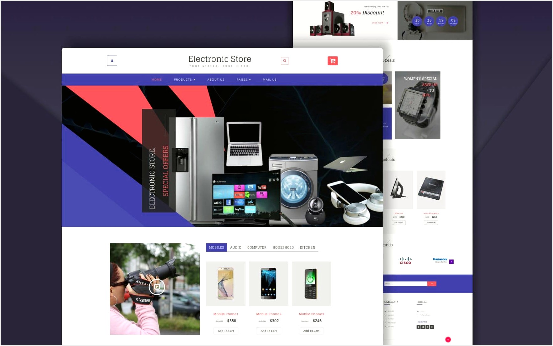 Ecommerce Responsive Web Templates Free Download