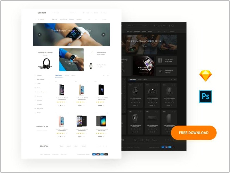 Ecommerce Web Page Templates Free Download
