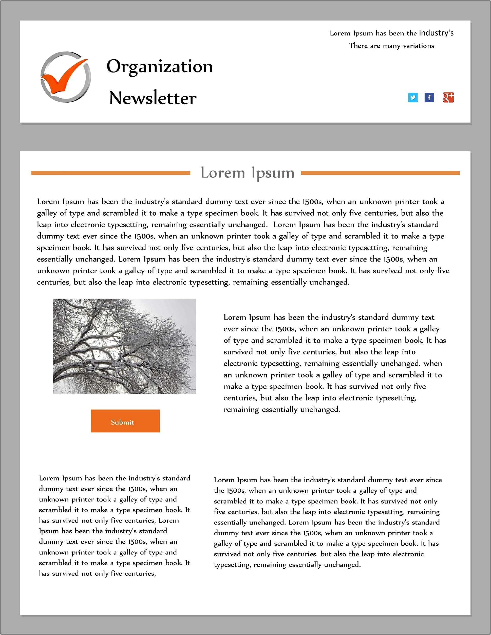 Education E Newsletter Templates Free Download