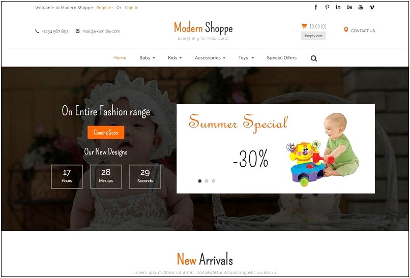 Electronics Ecommerce Html Template Free Download