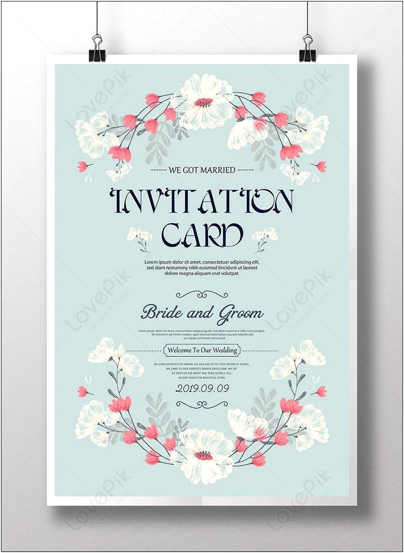 Elegant Wedding Invitation Template Free Download