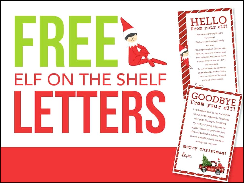 Elf On The Shelf Arrival Letter Free Template