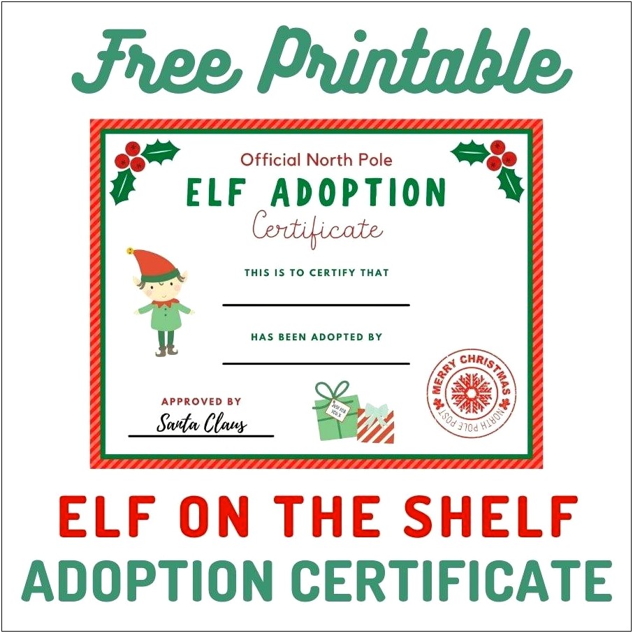 Elf On The Shelf Goodbye Letter Free Template
