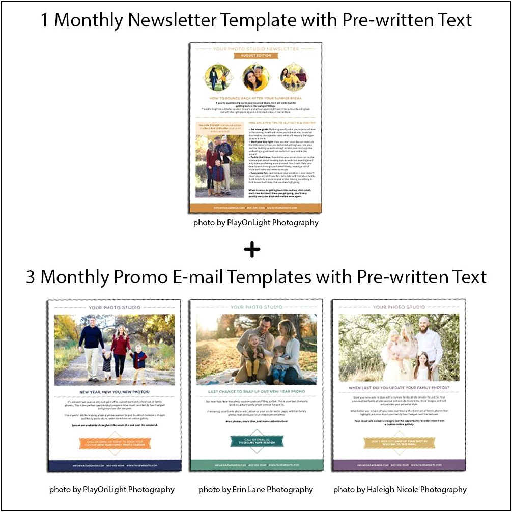 Email Newsletter Templates For Photographers Free