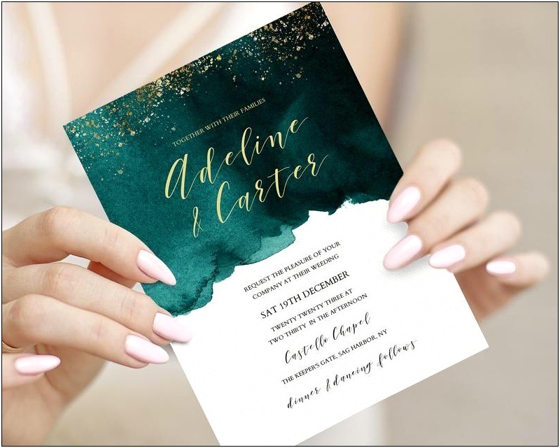 Emerald And Gold Paper Template Free Download