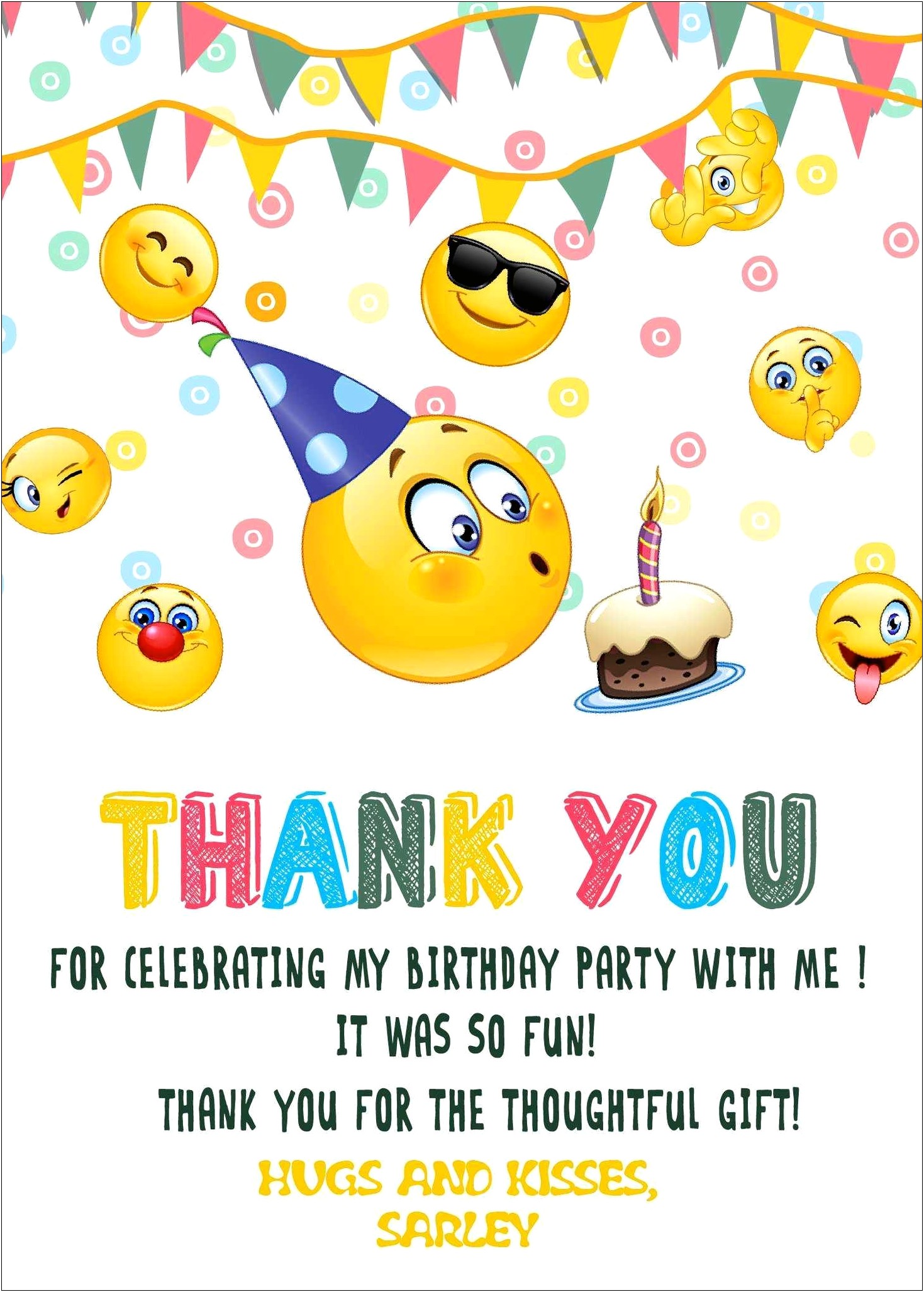 Emoji Birthday Invite Template Free Download