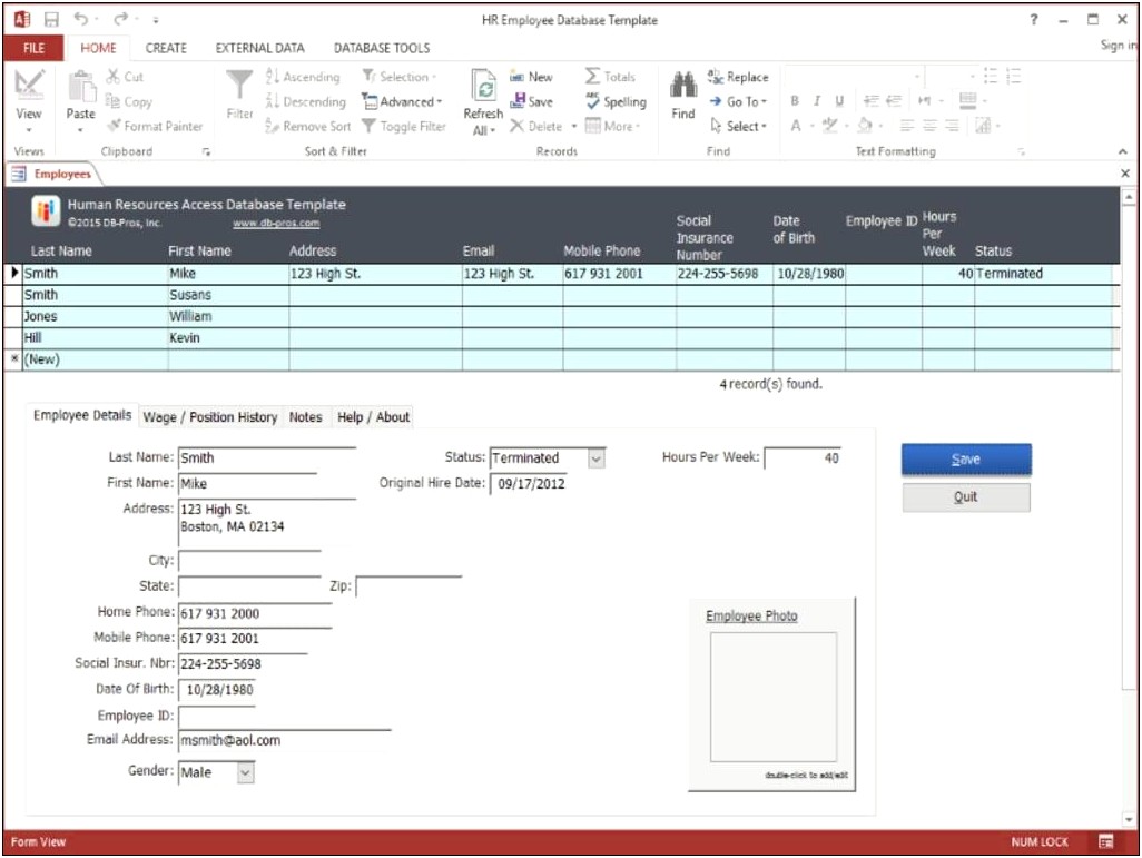 Employee Management System Template Free Download