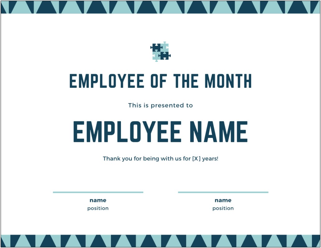 Employee Of The Month Photo Template Free
