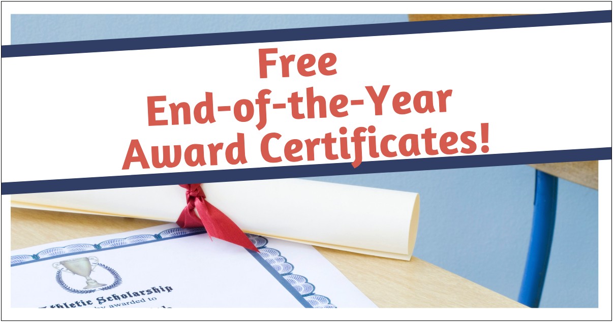 End Of Year Certificate Templates Free