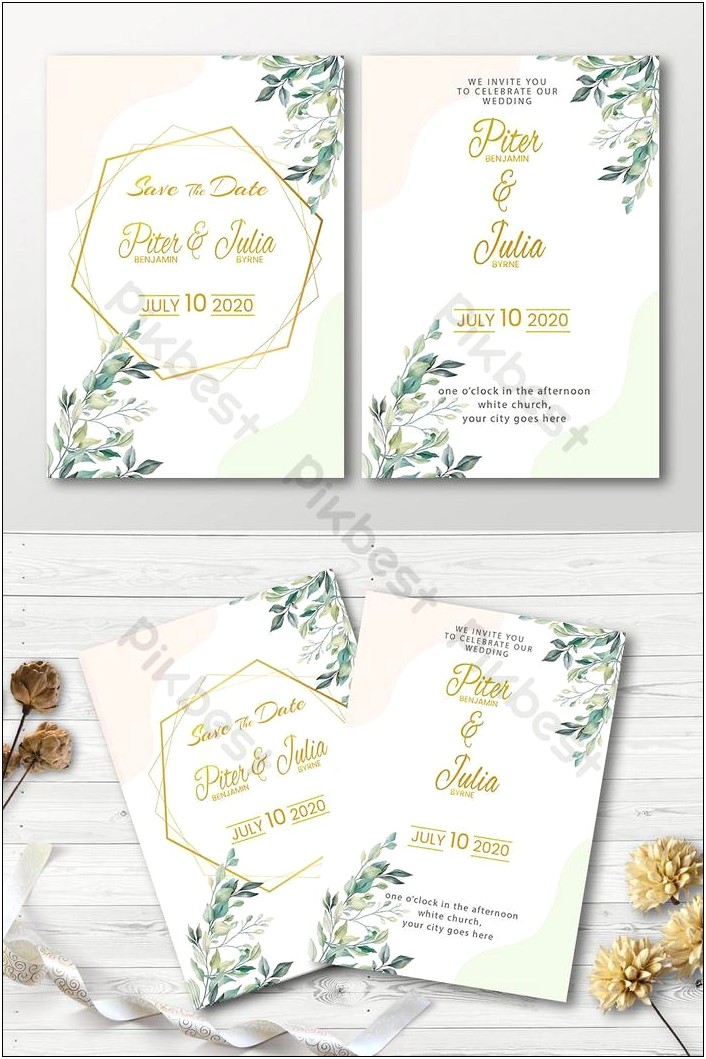 Engagement Card Psd Template Free Download