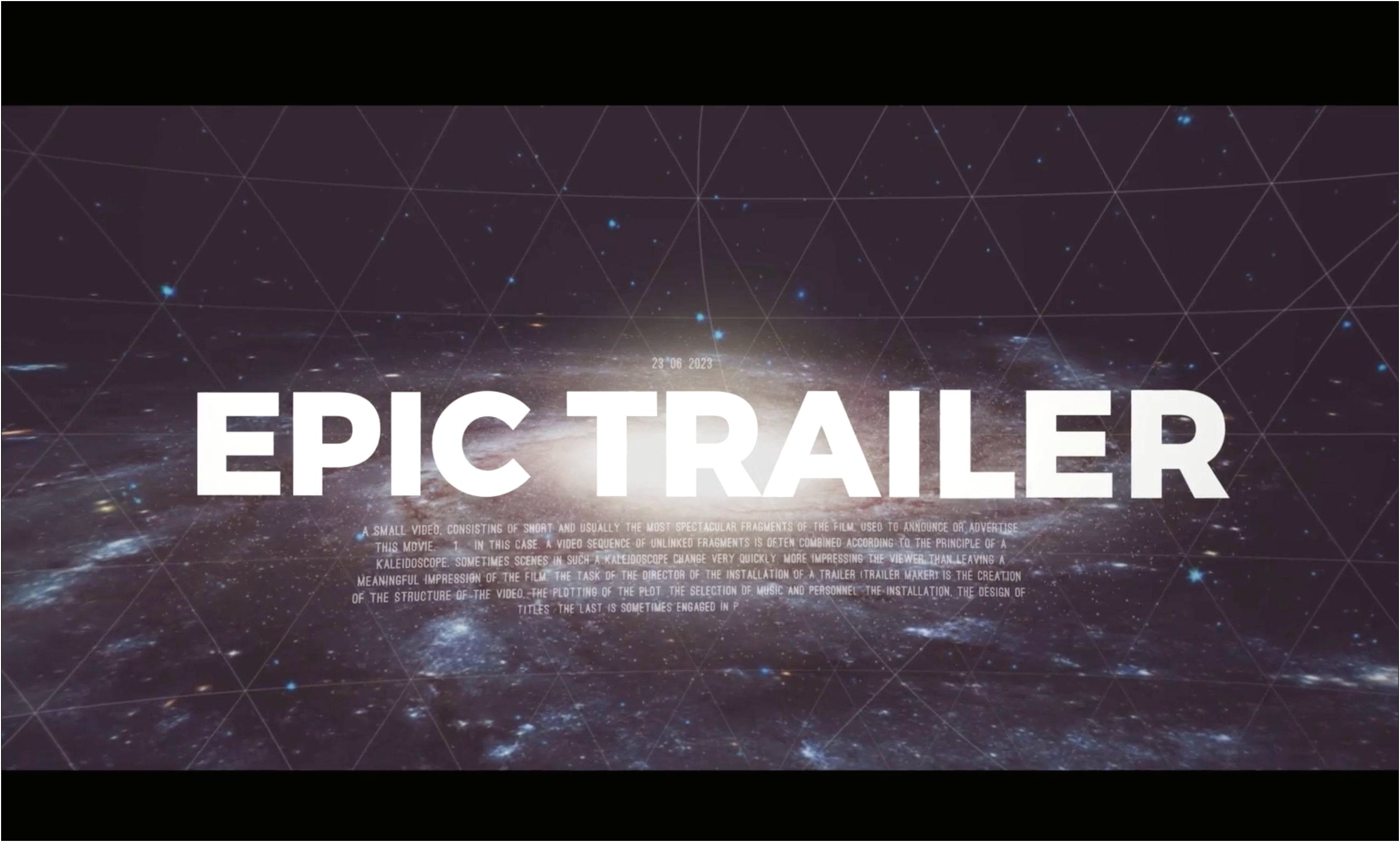 Epic Trailer After Effects Template Free