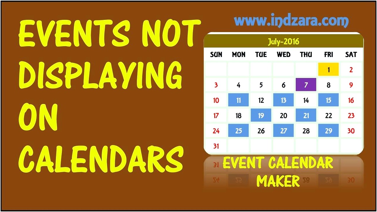 Event Calendar Maker Excel Template Free