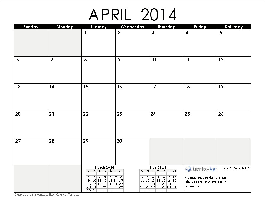 Excel Calendar Templates 2013 Free Download