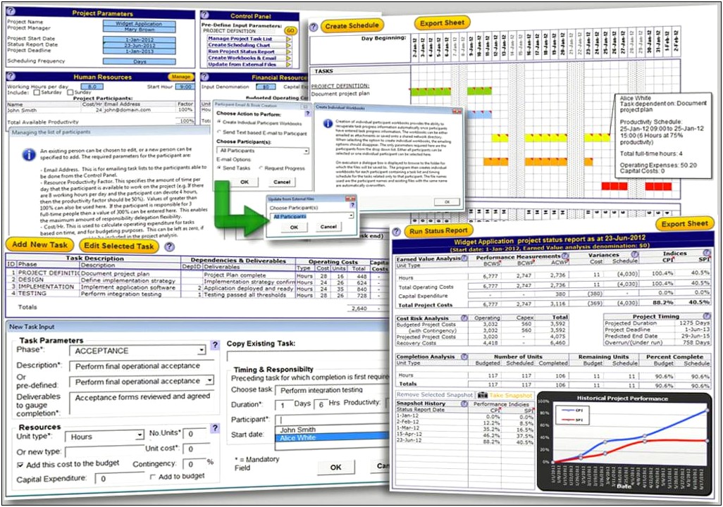Excel For Project Management Free Template
