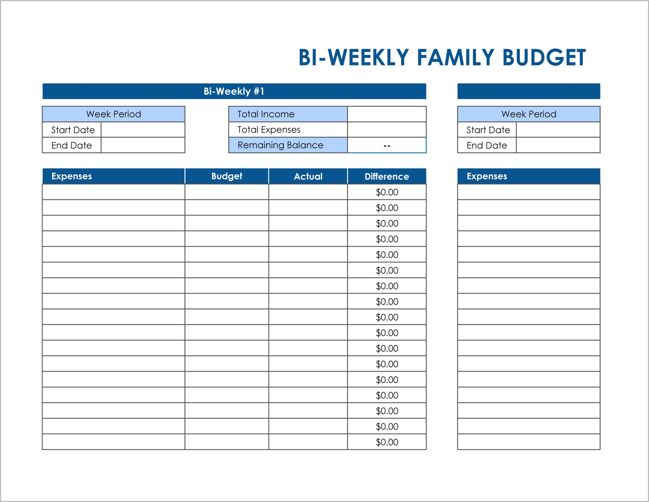 Excel Income And Expense Template Free