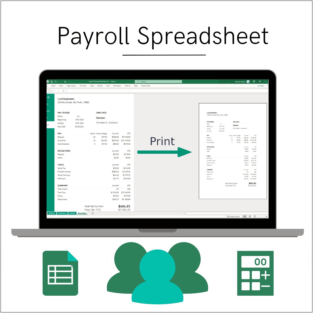 Excel Payroll Calculator Template Free Download