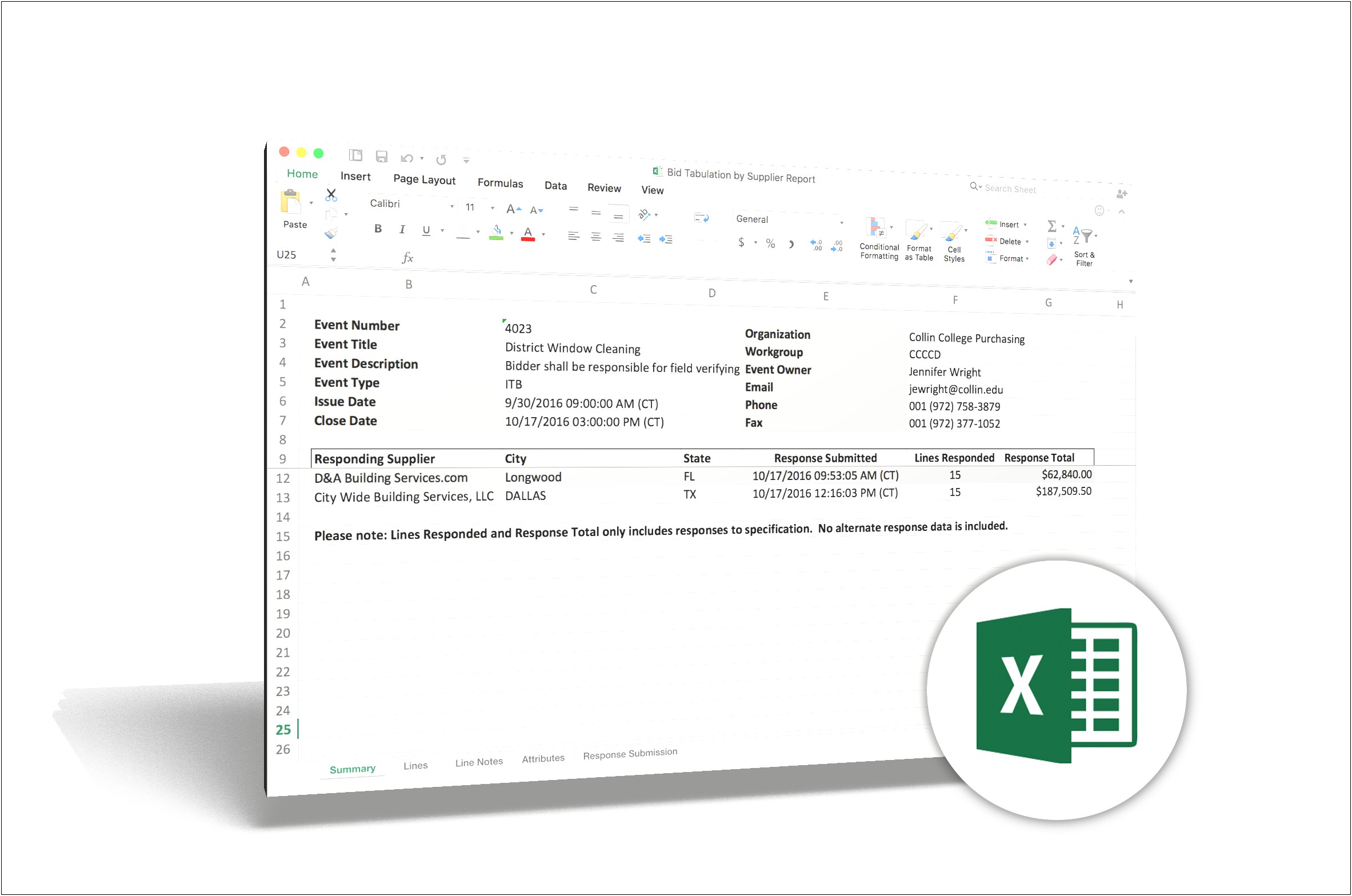 Excel Templates Bid Contract Free To Use