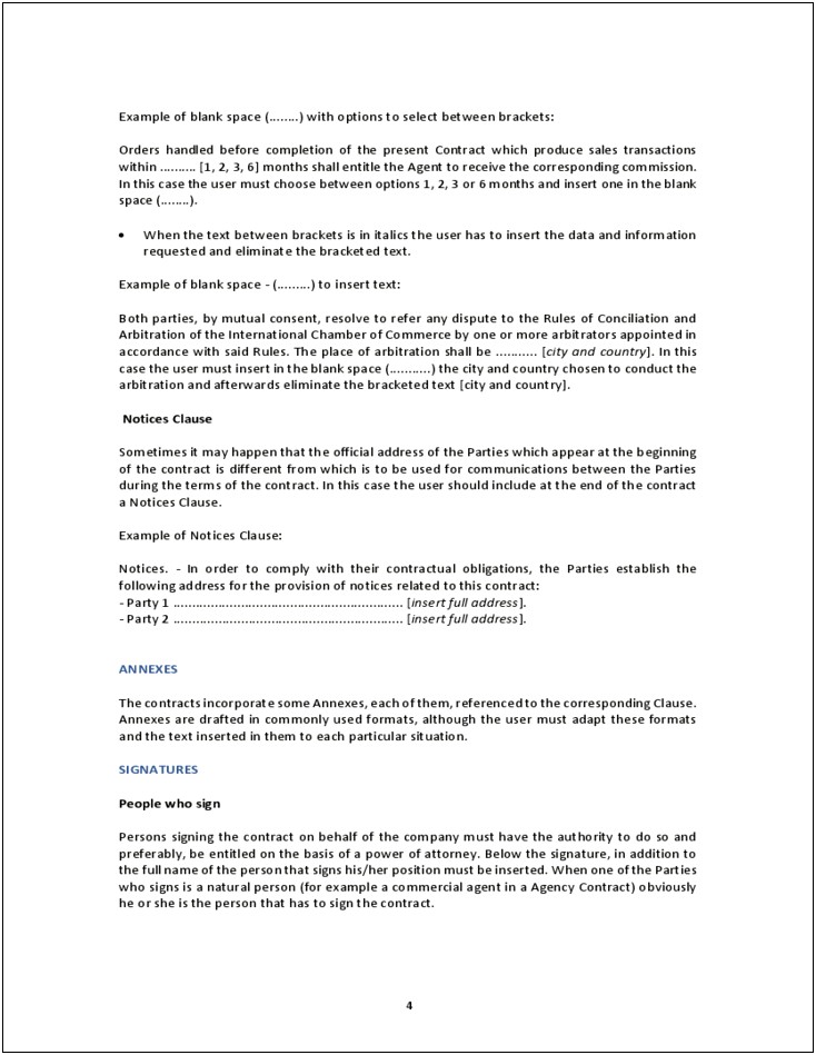 Exclusive Sales Agency Agreement Template Free