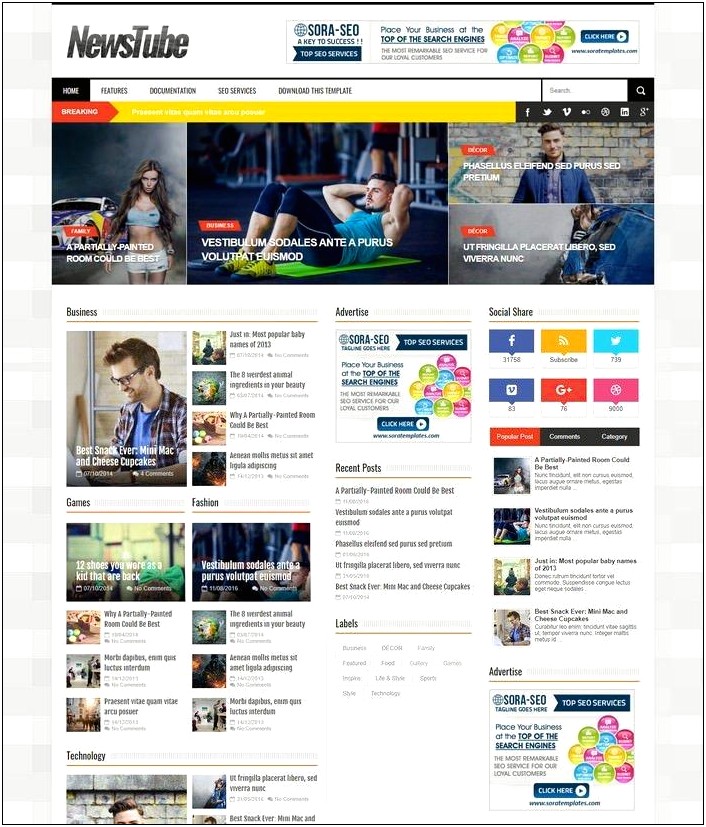 Express News Blogger Template Free Download