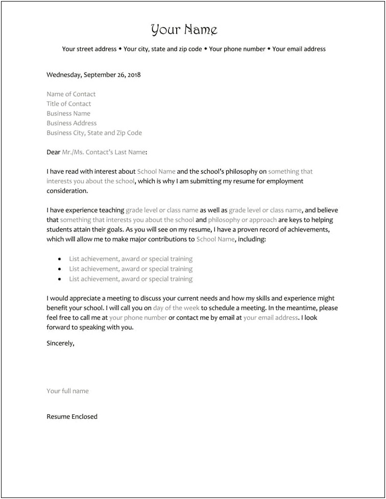Expression Of Interest Letter Template Free