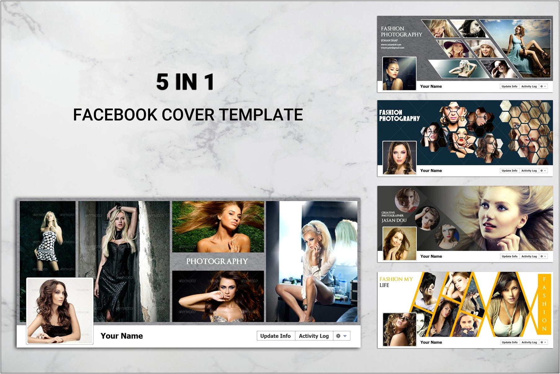 Facebook Cover Collage Template Free Psd