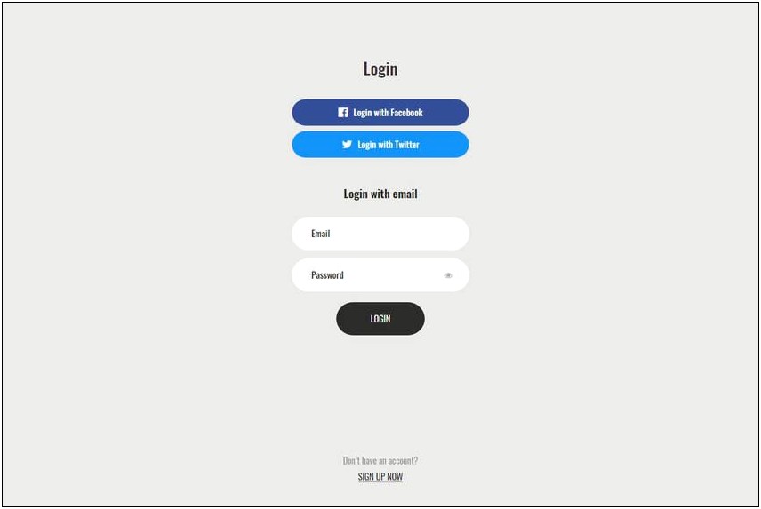 Facebook Login Page Template Free Download