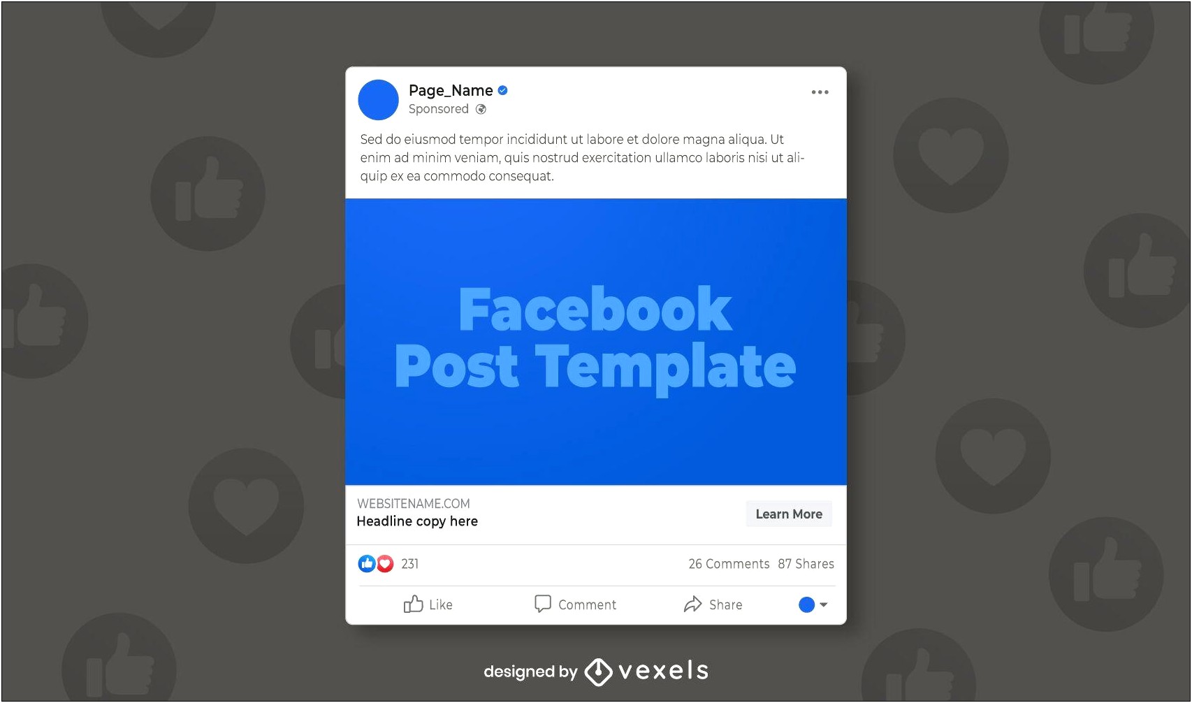 Facebook Post Psd Template Free Download