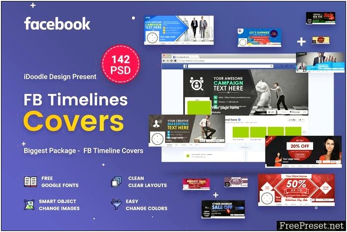 Facebook Timeline Cover Psd Template Free
