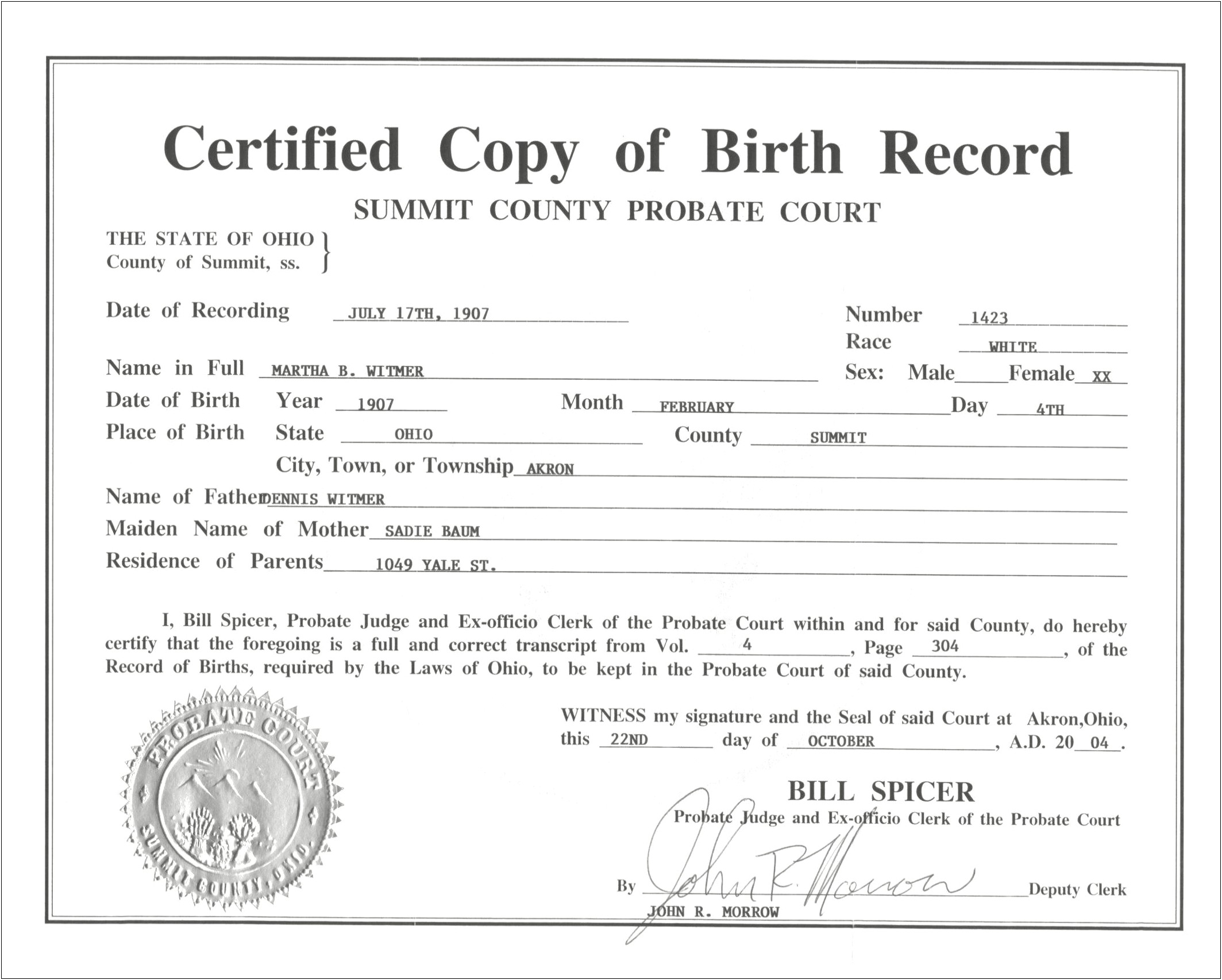 Fake Birth Certificate Template Free Download
