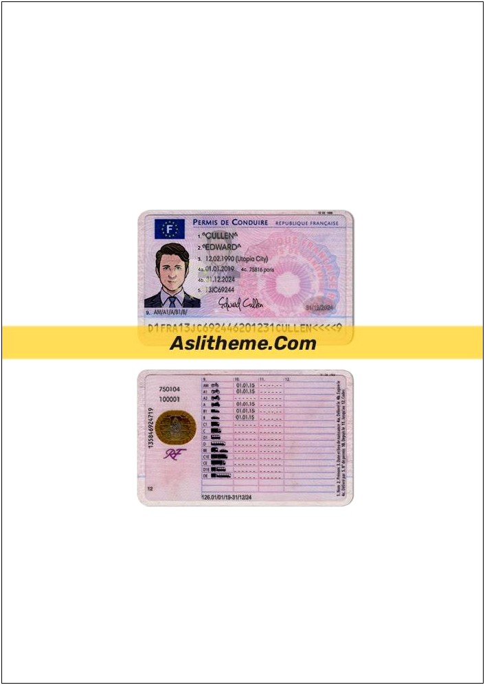 Fake Drivers License Template Photoshop Free