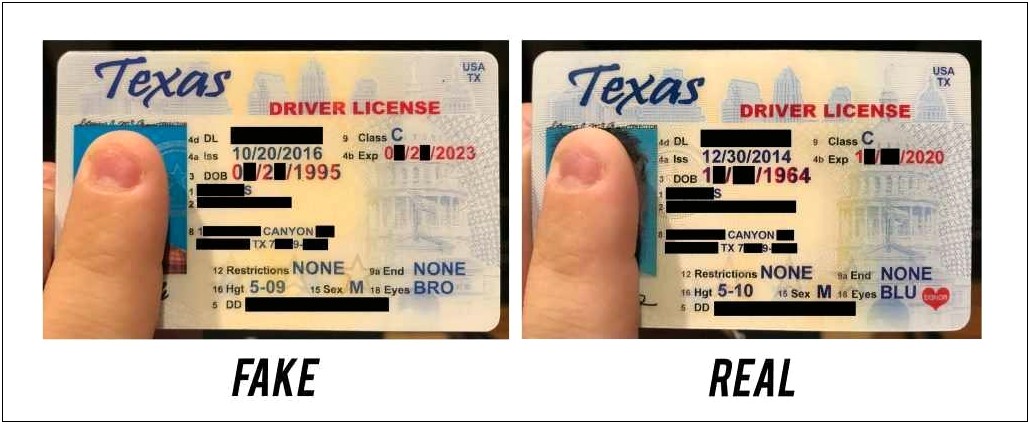 Fake Texas Id Template Download Free