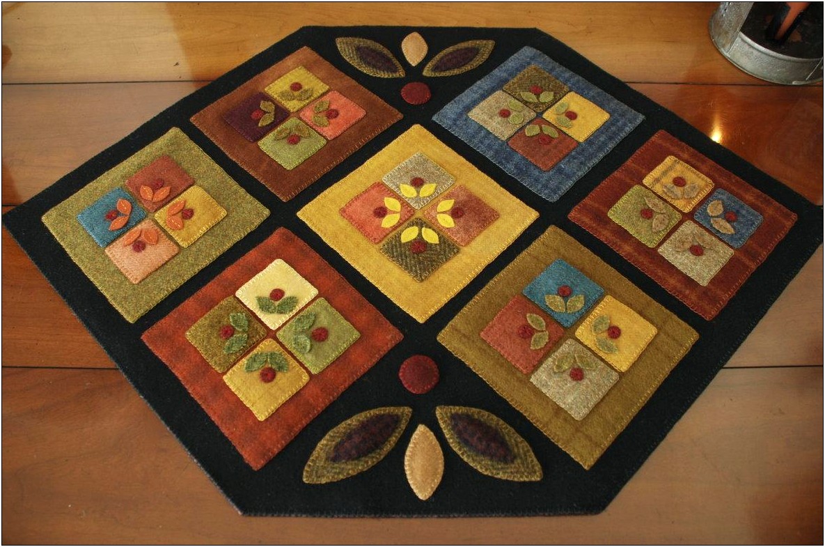 Fall Wedding Penny Rug Candle Mat Free Templates