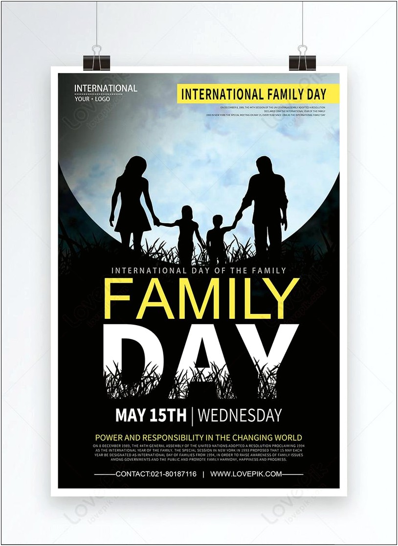Family Day Poster Template Free Download