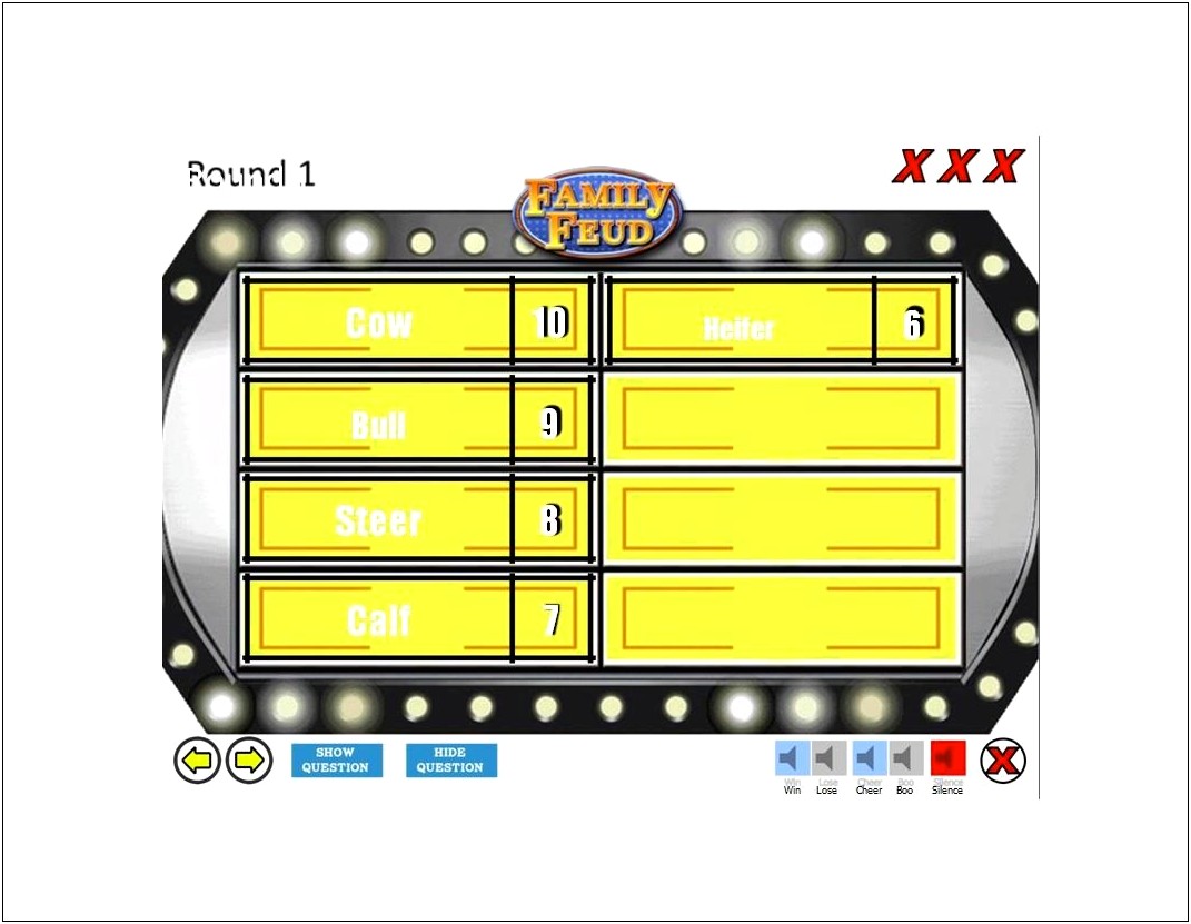 Family Feud Keynote Template Free Download