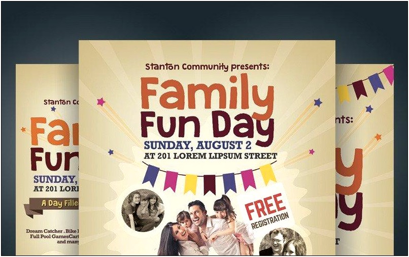 Family Fun Day Poster Templates Free