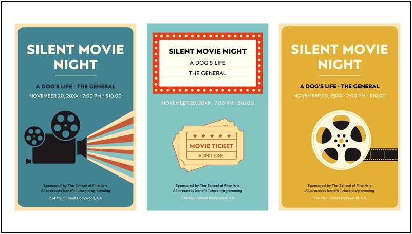 Family Movie Night Flyer Template Free
