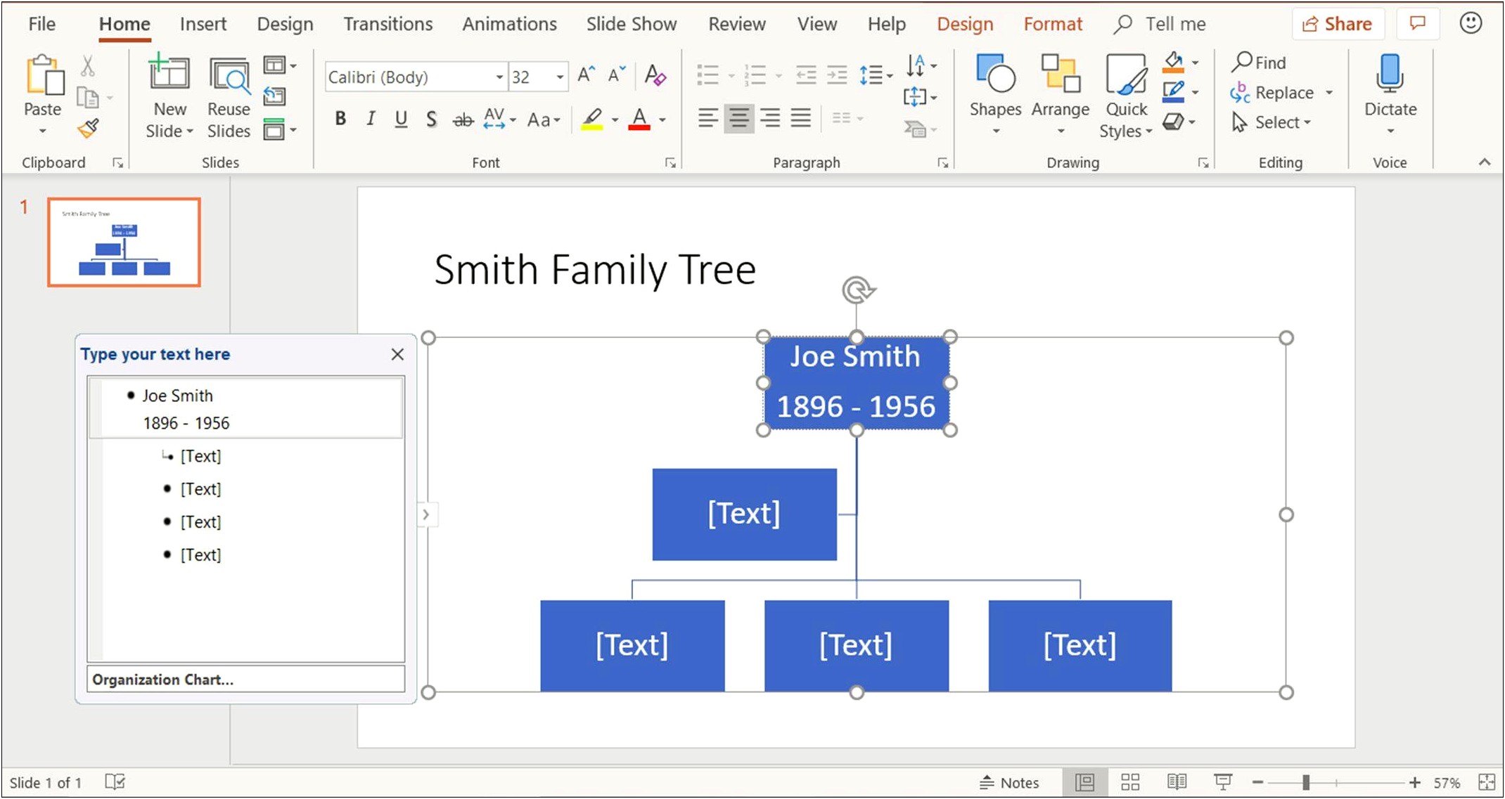Family Tree Powerpoint Template Free Download