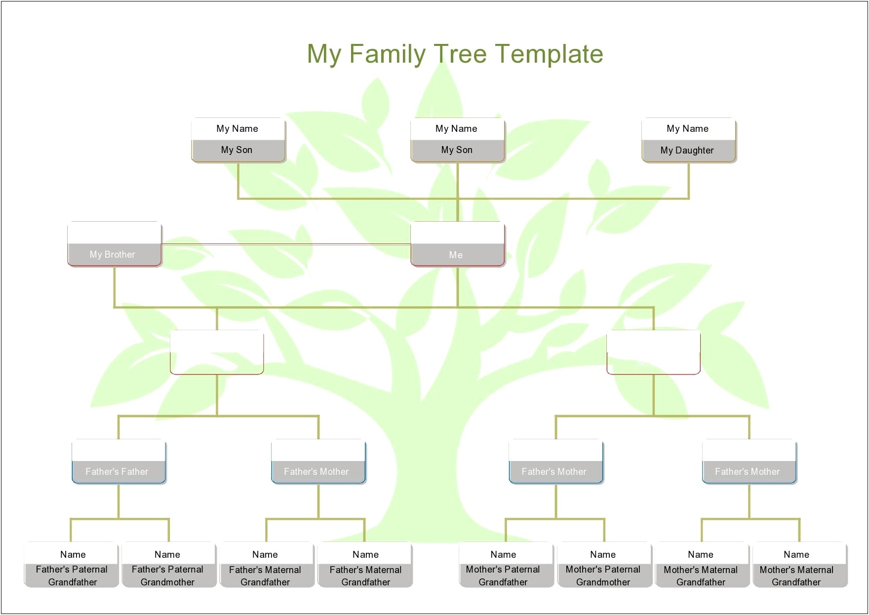 Family Tree Template Excel Free Download