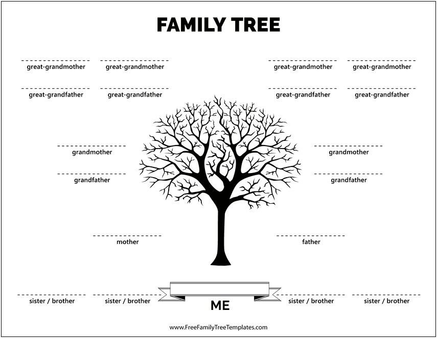 Family Tree Template Free With Siblings