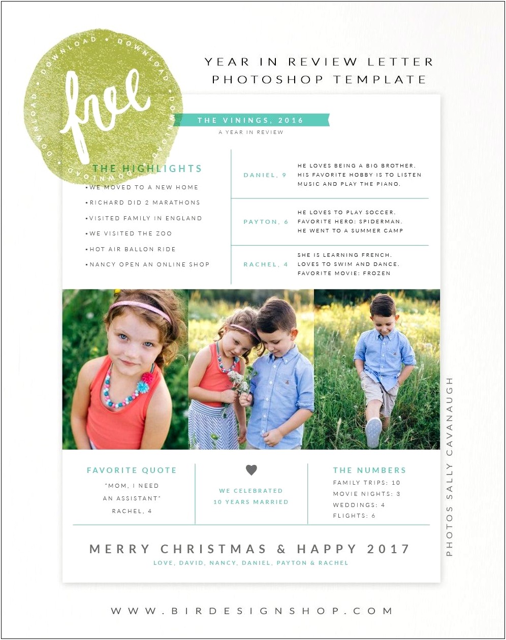 Family Year In Review Template Free Download