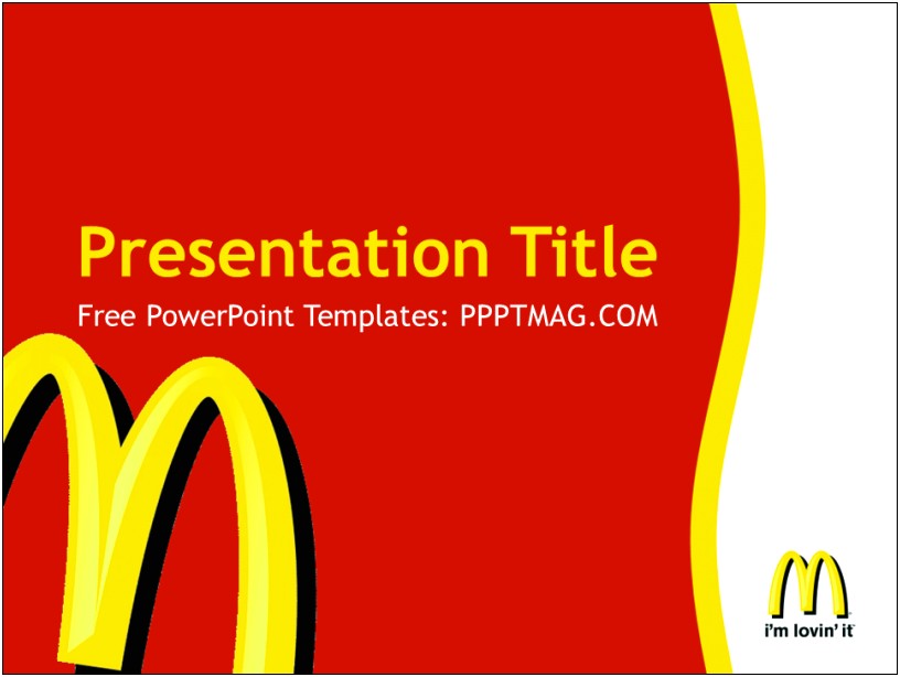 Fast Food Template Powerpoint Free Download