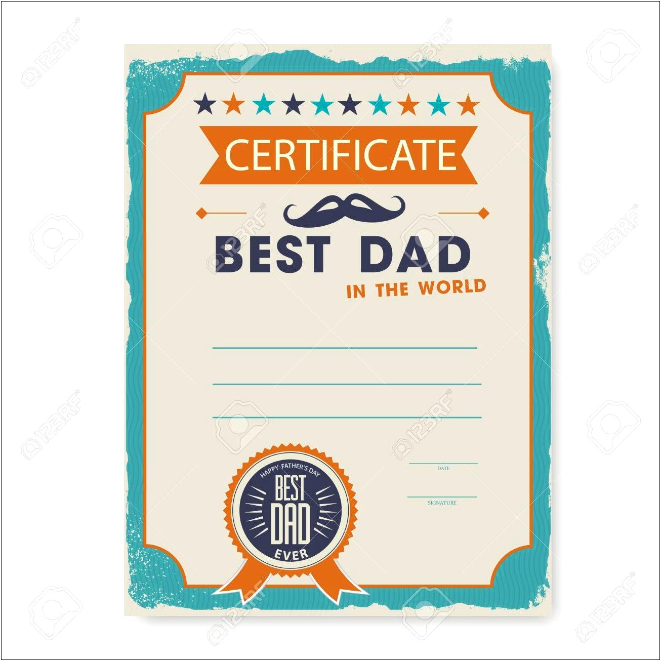 Father's Day Certificate Template Free