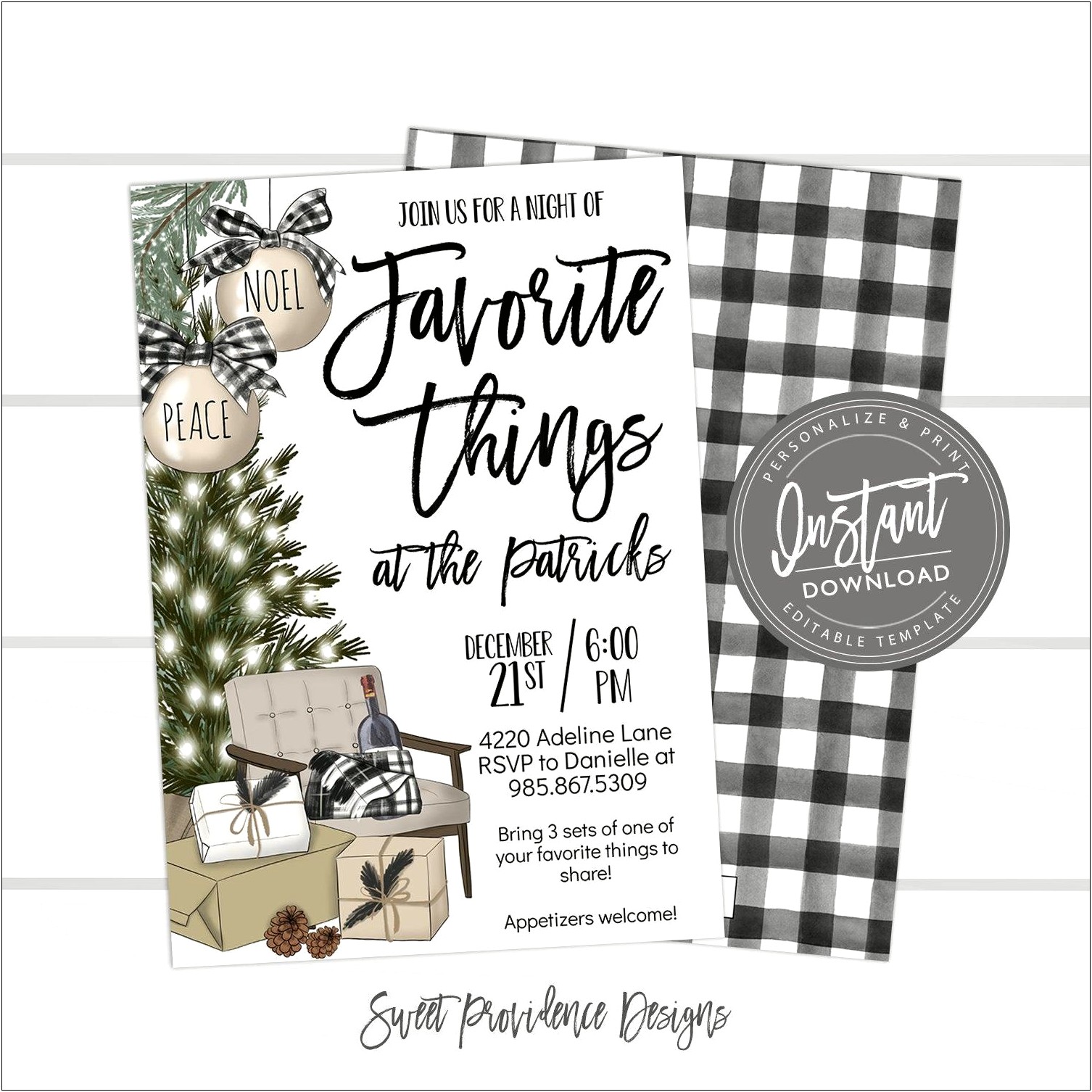Favorite Things Party Invitation Free Template
