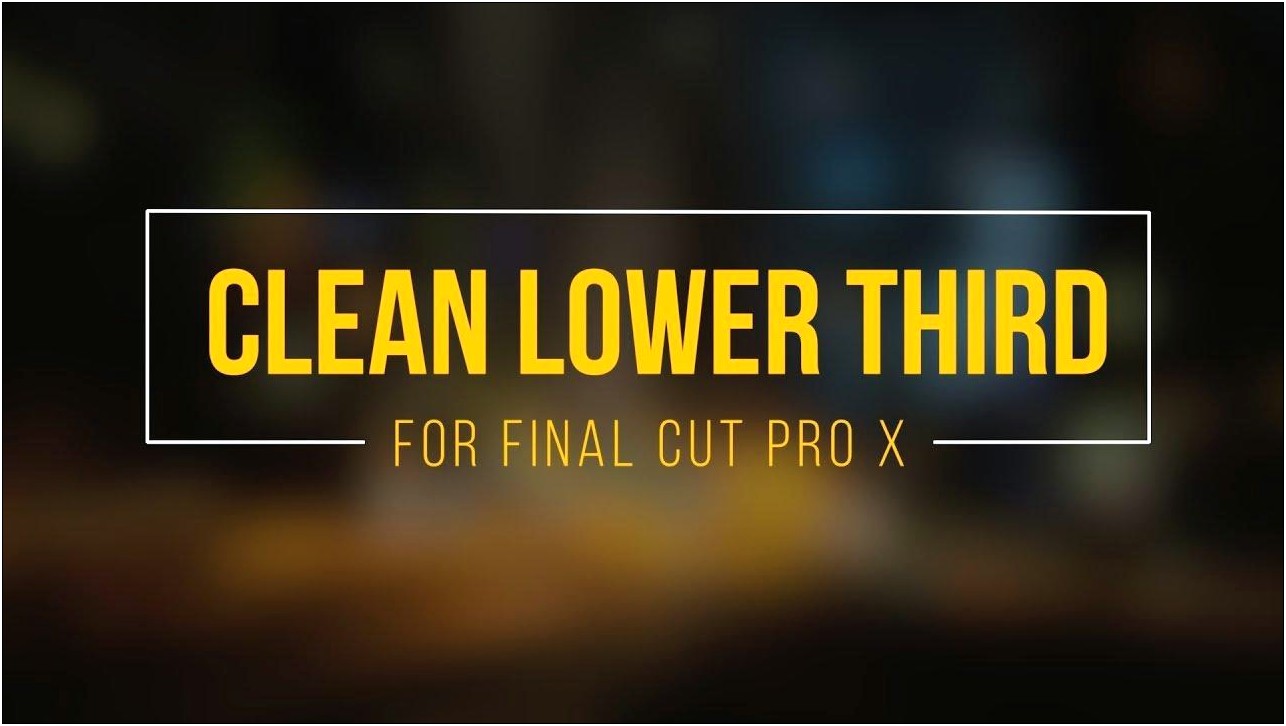 Fcp 7 Lower Thirds Templates Free