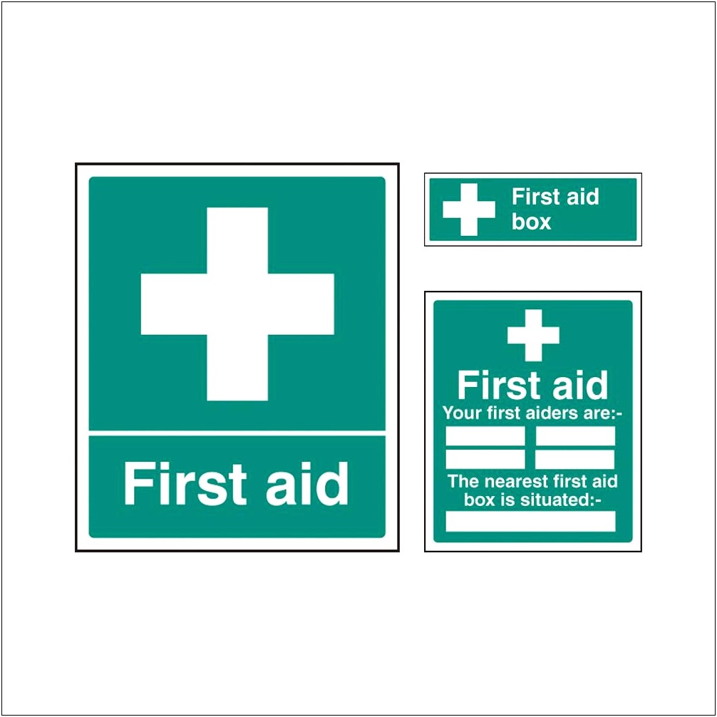 First Aid Sign Template Free Download