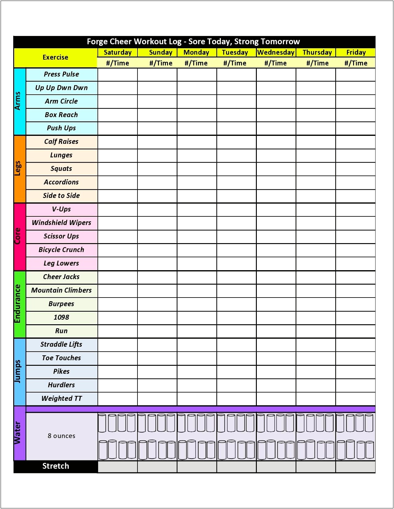 Fitness Training Programme Template Free Download