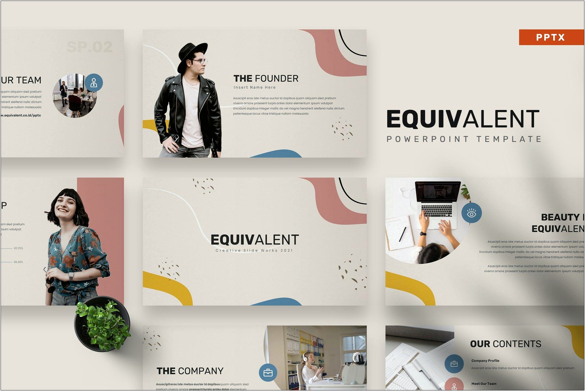 Flat Style Powerpoint Presentation Template Free