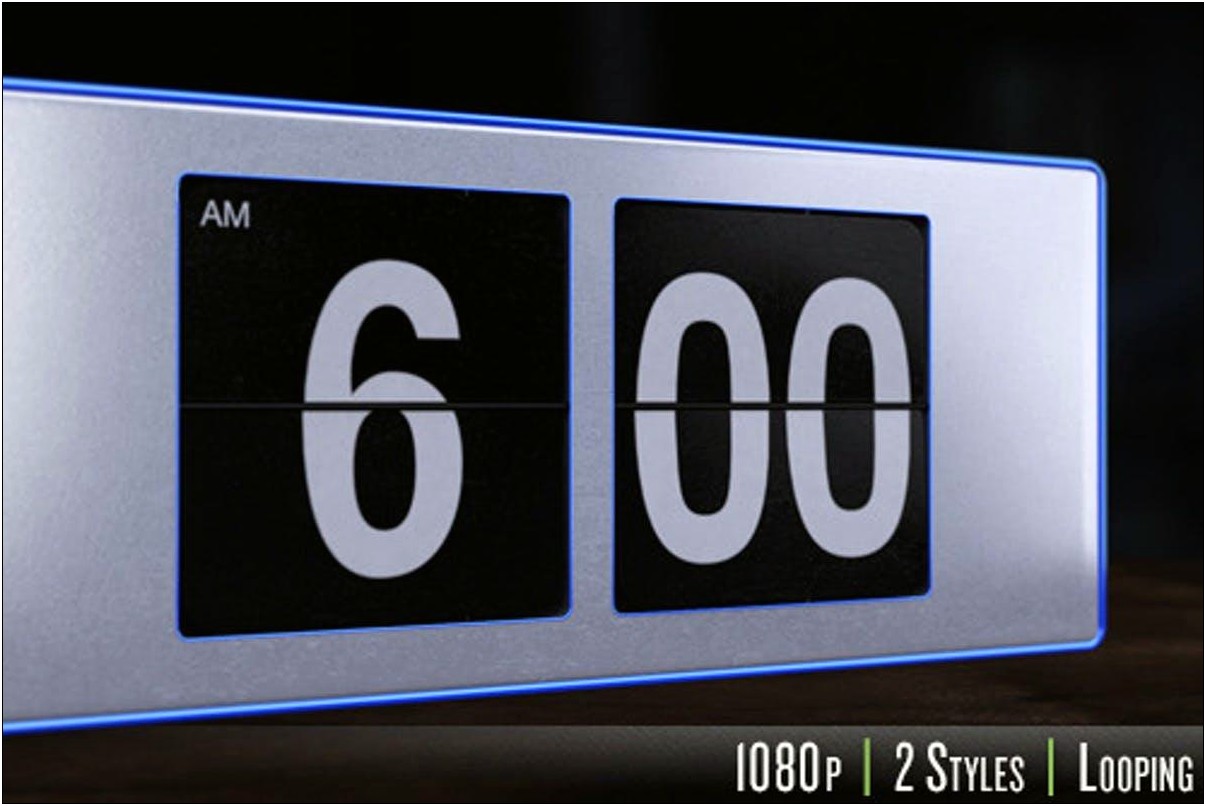 Flip Clock After Effects Template Free