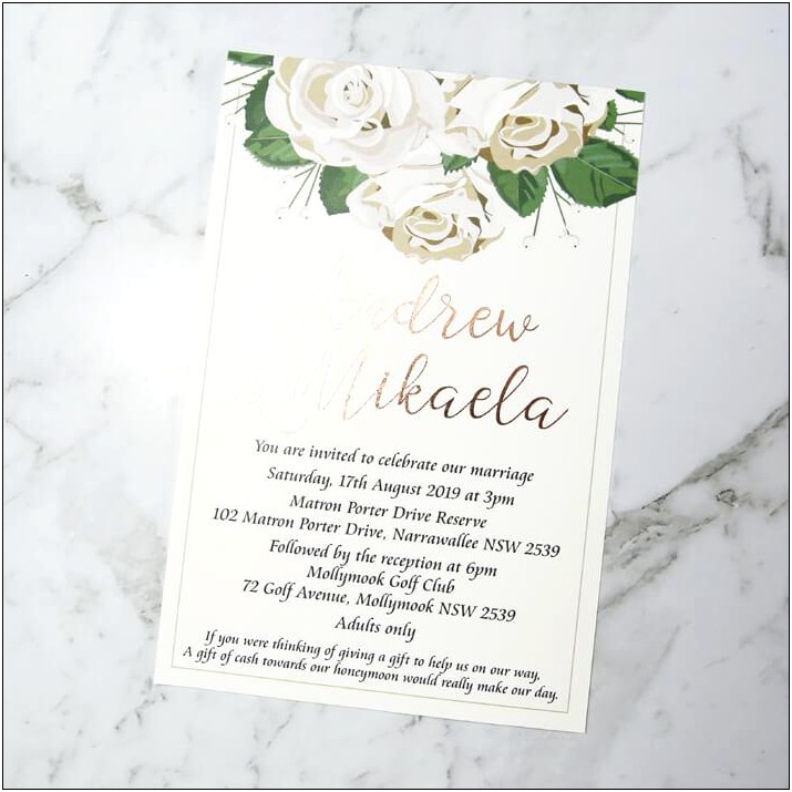 Floral Gold Wedding Invitation Kit By Celebrate It