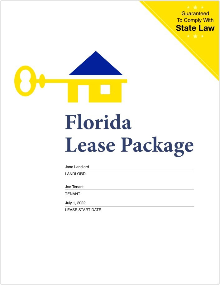 Florida Property Lease Agreement Template Free